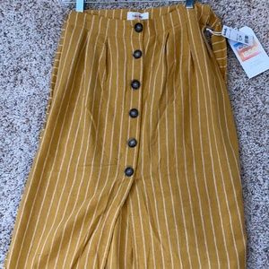 Yellow striped skirt